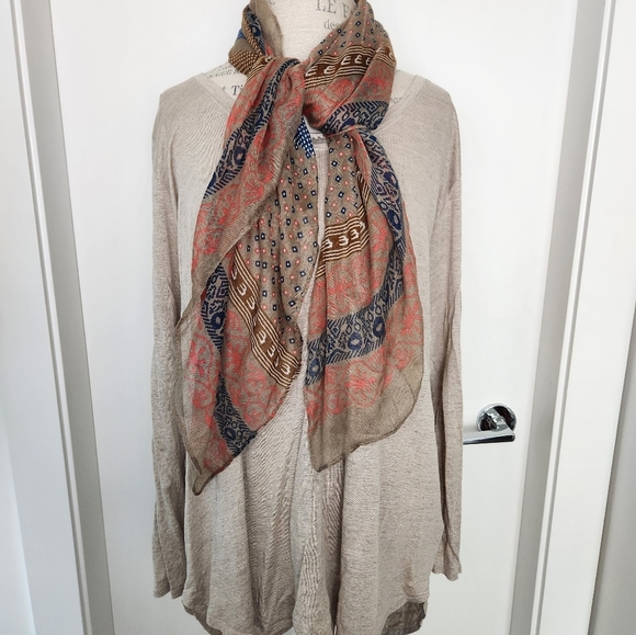 Vintage Hand Dyed Scarf - Picture 2 of 11